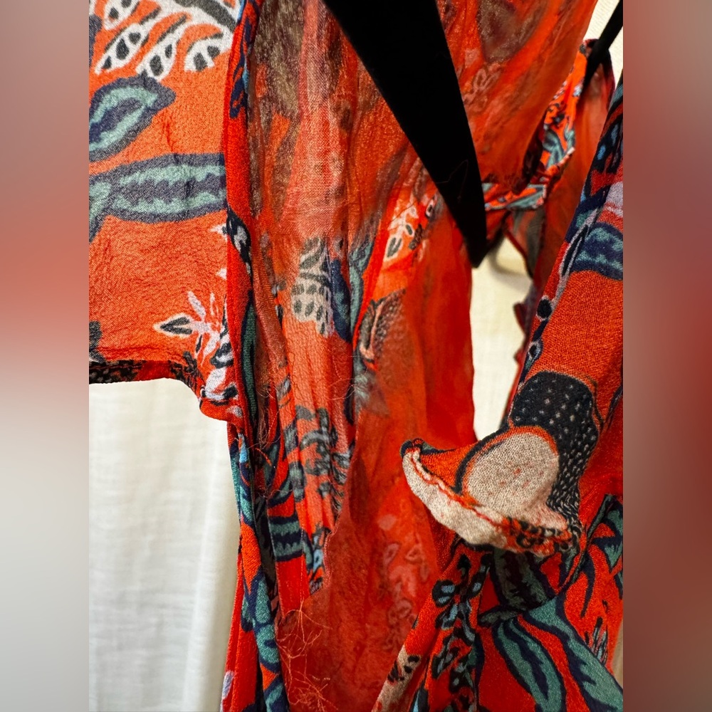 SALONI Tamara B Maxi Dress Gown in Ruby Jungle Monkey Size US 2 - Picture 13 of 13
